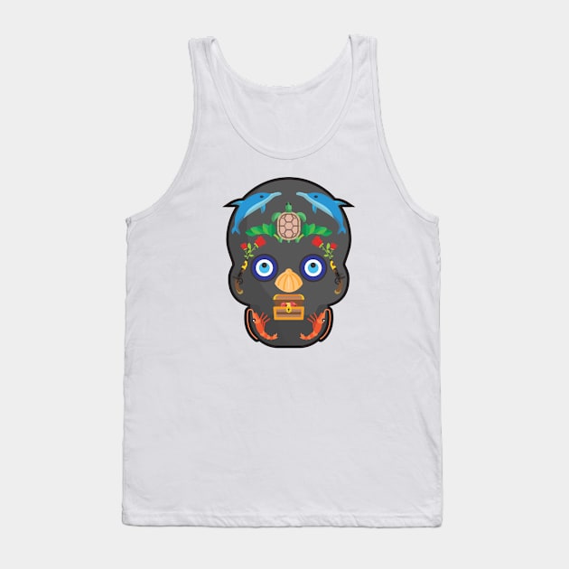 Sealife Sugar Skull Tank Top by shultcreative